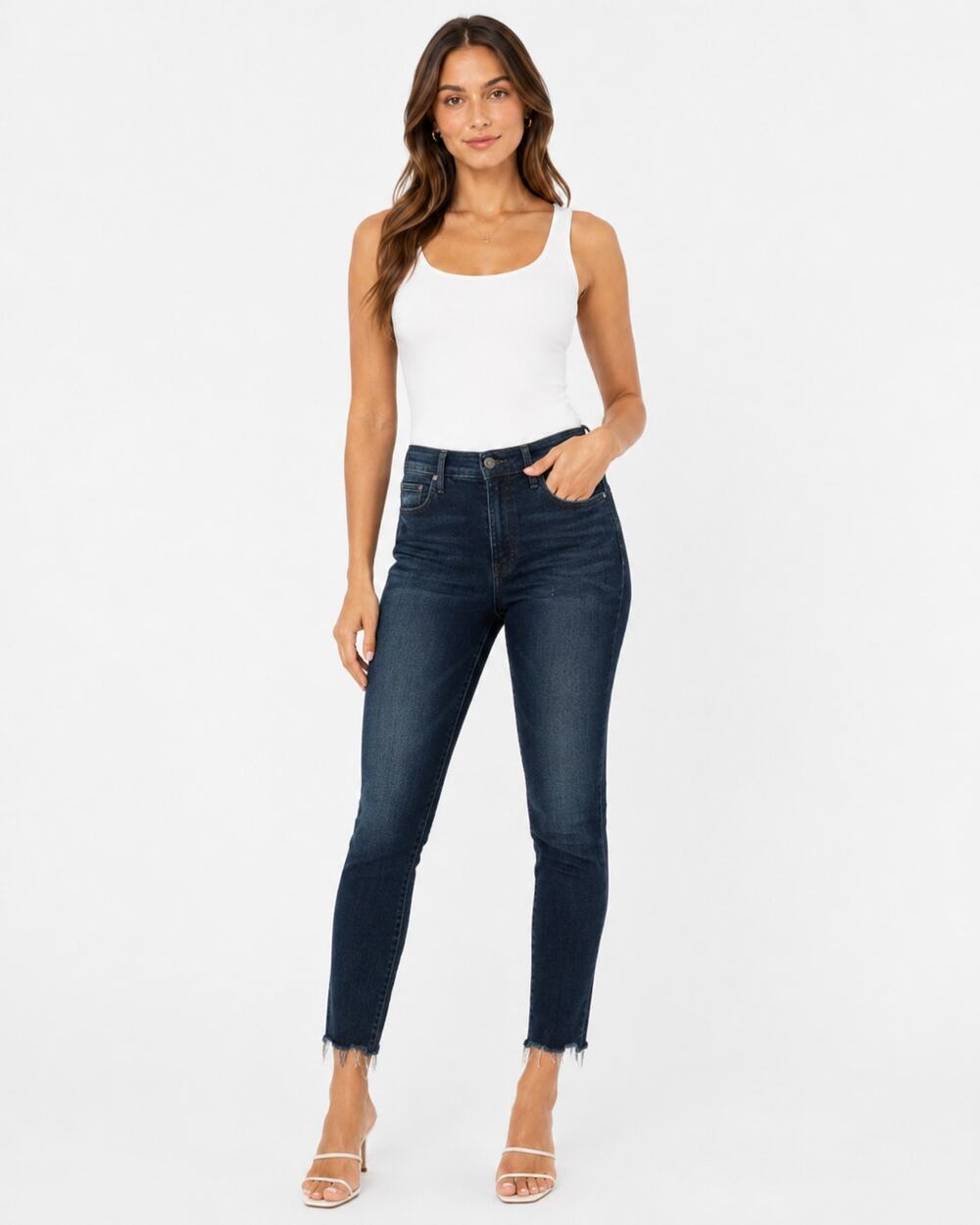 MOTHER The Stunner Zip Ankle Two Step Jeans Size 27